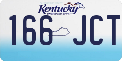 KY license plate 166JCT