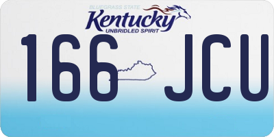 KY license plate 166JCU