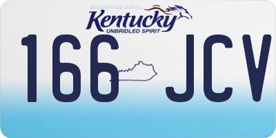 KY license plate 166JCV