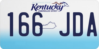 KY license plate 166JDA