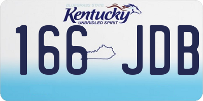 KY license plate 166JDB