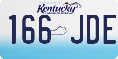 KY license plate 166JDE