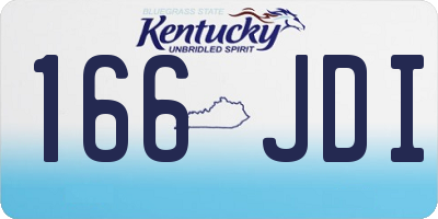 KY license plate 166JDI