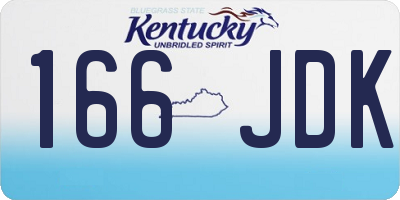 KY license plate 166JDK