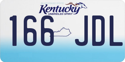 KY license plate 166JDL