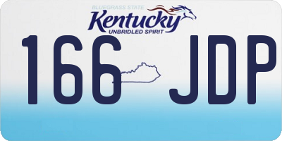KY license plate 166JDP