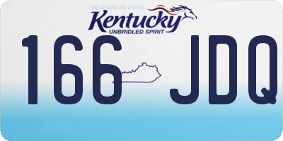 KY license plate 166JDQ