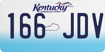 KY license plate 166JDV