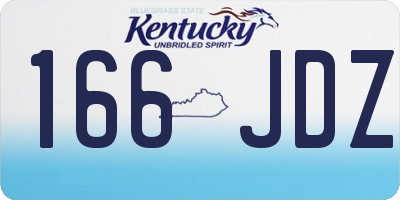 KY license plate 166JDZ
