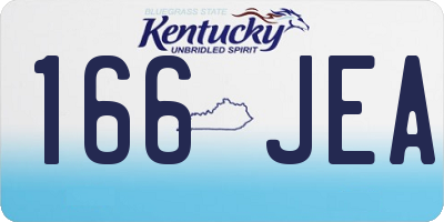 KY license plate 166JEA