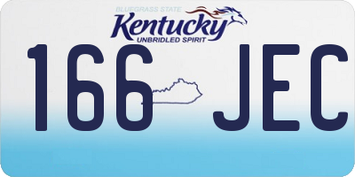 KY license plate 166JEC