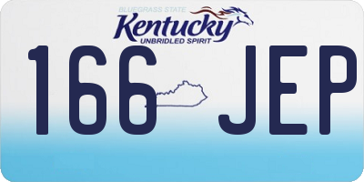 KY license plate 166JEP