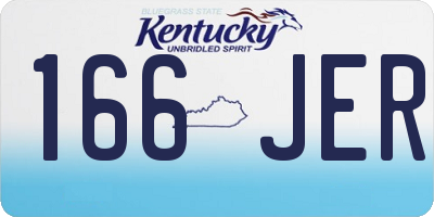 KY license plate 166JER