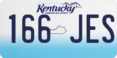 KY license plate 166JES