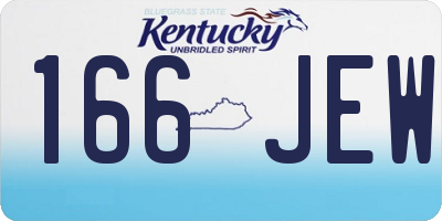 KY license plate 166JEW