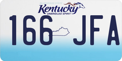 KY license plate 166JFA