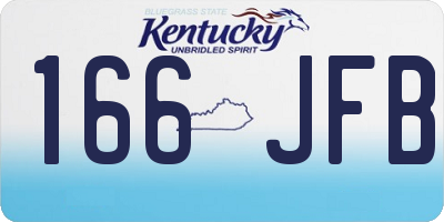 KY license plate 166JFB