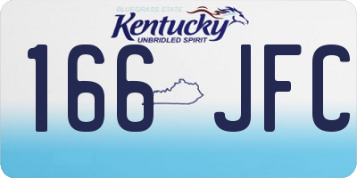 KY license plate 166JFC