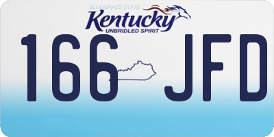 KY license plate 166JFD