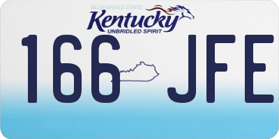 KY license plate 166JFE
