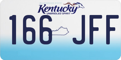 KY license plate 166JFF