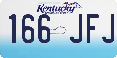 KY license plate 166JFJ