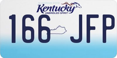 KY license plate 166JFP