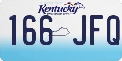 KY license plate 166JFQ