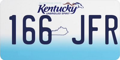 KY license plate 166JFR