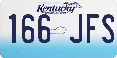 KY license plate 166JFS