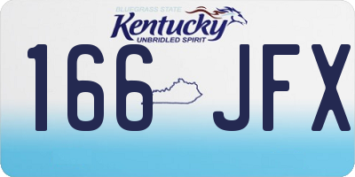 KY license plate 166JFX