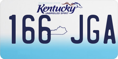 KY license plate 166JGA