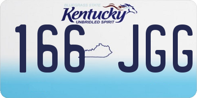 KY license plate 166JGG