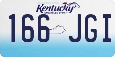 KY license plate 166JGI