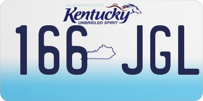 KY license plate 166JGL