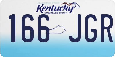 KY license plate 166JGR