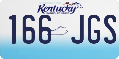 KY license plate 166JGS