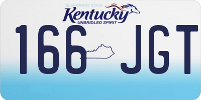 KY license plate 166JGT