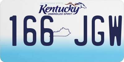 KY license plate 166JGW