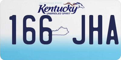 KY license plate 166JHA