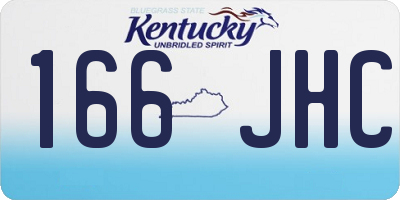 KY license plate 166JHC