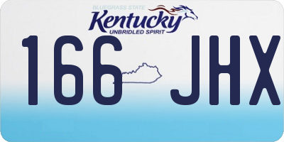 KY license plate 166JHX