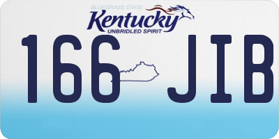 KY license plate 166JIB