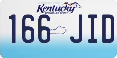 KY license plate 166JID