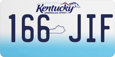 KY license plate 166JIF