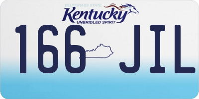 KY license plate 166JIL