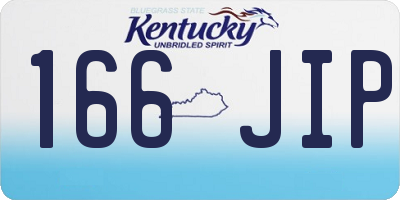 KY license plate 166JIP