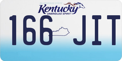 KY license plate 166JIT
