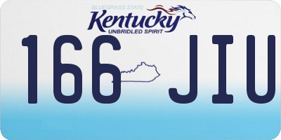 KY license plate 166JIU