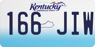 KY license plate 166JIW